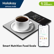 Smart Nutrition Food Scale with LED Display, Tracks Calories, Fat, Carbs & Protein via App, 1g Preci