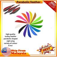 archery arrow parabolic real feather vanes fletcher turkey feather 4 & 5 inci bulu anak panah