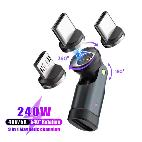 Magnetic Adapter for iPhone 17Pro Max PD 240W Samsung Galaxy Z TriFold Doogee Note 58 Sharp Aquos Se