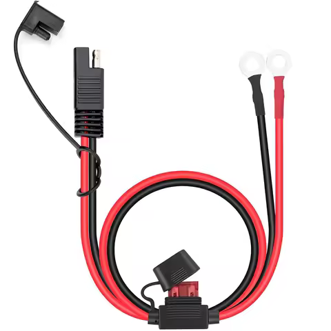 60CM 18AWG 14AWG 12AWG 10AWG SAE Battery Charging Cable SAE to O Ring Terminal Connectors Harness Wi