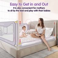 MaFaBabe Adjustable One-Side Drop Bed Rail Baby Bed Guard Safety Gate Extendable Toddler Bed Fence 1