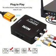 1080P Mini RCA Composite CVBS AV To HDTV Video Audio Converter Adapter, Supports PAL/NTSC, With USB 