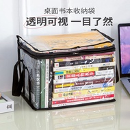 [48H ] Student Book Storage Bag Dustproof Waterproof Visual Storage Box Foldable Portable Book Schoo