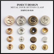 Metal Pattern Snap Button Jacket Blazer Snap Button Woolen Knitting Snap Button Denim Button Down Ja