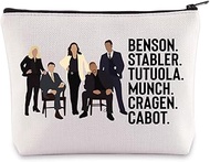 BWWKTOP Law Order TV Show Cosmetic Makeup Bag Elite Squad Gifts Benson Stabler Tutuola Munch Cragen 
