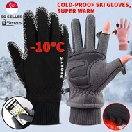 [SG] Winter Gloves Outdoor Touchscreen Thicken Warm Cold Gloves Motorcycle Cycling Glove Mittens for