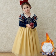 [Fashion] Girls Dress Autumn Winter Snow White Stylish Childrens Lolita Princess Dress Baby Birthday