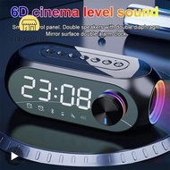 YURUYI Bluetooth Speakers, 360° Surround Sound Loud Volume Clock Bluetooth Speaker, Portable with LE