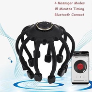 頭頭皮按摩器反壓力章魚爪電動Massageador頭髮按摩治療刮管器藍牙美麗健康