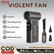 Mini Turbocharged Fan Handheld Fan 8000mAh Turboblower Jet Fan ALL-IN-ONE Vacuum+Blowing Violent Tur