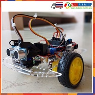 Arduino Robot Kit 2WD Ultrasonic Arduino Robot Kit หุ่นยนต์หลบสิ่งกีดขวาง Smart Robot Car Arduino UN