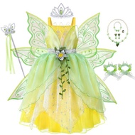 Tiana ชุดสาวเจ้าหญิงสีดำคอสเพลย์เครื่องแต่งกายฮาโลวีน Deluxe Tulle ชุด 2-10Yrs ฤดูร้อนธีมปาร์ตี้ชุดว