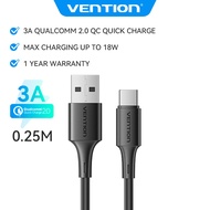 Vention Type-C Cable Fast Charging Durable USB to Type-C Connector for Phones/Tablets/Portable Devic