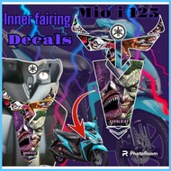 ◄ ▩ ▼ mio i 125 INNER FAIRING DECALS/ mio I 125 STICKER/MIO 125 ACCESSORIES