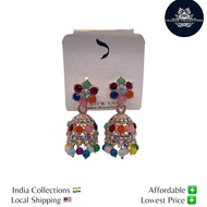 Dhwani Multicolour Stoned Jhumka