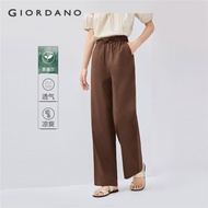 GIORDANO WOMEN Drawstring elastic waist pants 13415224