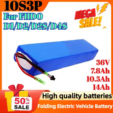 10S3P 36V 7.8Ah 10.5Ah 14Ah 18650 Battery Lithium Ion Battery Pack for FIIDO D1/D2/D2S/D4S Folding E