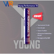 YOUNG PERFORMANCE 70 Tournament-Grade Goose Feather Shuttlecock – Premium Quality, BWF Approved