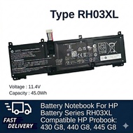 รับประกัน 1 ปี HP แบตเตอรี่  RH03XL (สำหรับ HP ProBook 430 440 445 450 G8 / 630 640 650 G8 Series) ส