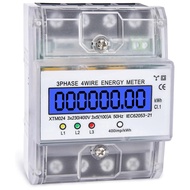 (XCTS) 1 Piece DTM024 3 Phase Power Meter Digital LCD Display Energy Meter 220/380V 5-100A