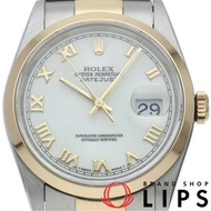 勞力士 Datejust 男士腕錶，白色香檳色錶盤，Datejust 男士腕錶 16203(W)，帶錶盒、保固卡，K18YG/SS 機芯，男士腕錶，白色，拋光，1995 年，成色極佳 [二手]