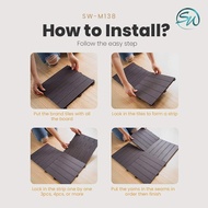 Floor Decking Garden Decoration Flooring WPC Wood Floor Wood Tiles Wooden Decking Outdoor Lantai Pap