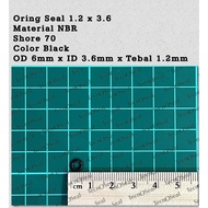 Oring seal sil Metric Size 1.2x3.6 NBR70 OD 6mm x ID 3.6mm x CS 1.2mm