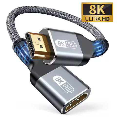 HDMI 2.1 8K Male to Female Cable HDMI Extension Braided Cord 8K@60Hz 4K@240Hz Extender Adapter for R