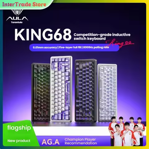 AULA King68 Wired Magnetic Keyboard RT001ms 8K Polling Rate Low Latency Gasket Structure Custom Mech
