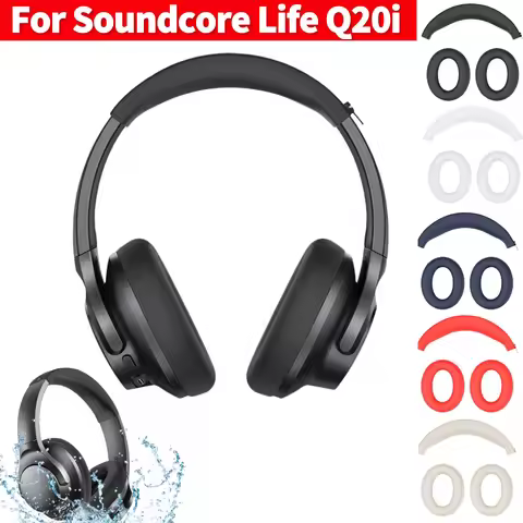 Silicone Earpads For Anker Soundcore Life Q20i Protective Cover Replacement Headband & Earmuff Combo