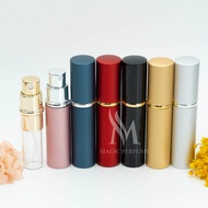 5ml perfume bottle with beautiful 2-layer aluminum shell, leak-proof, water-proof mist spray