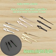 Green Luminous Watch Hands Modified Pointers Watch Accessories for NH05/NH06 Movement 31mm Case Use