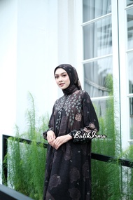 Gamis Wanita Motif Kekinian Gamis Ied Series Bunga Set Hijab Batik Irma
