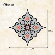 36Pcs/set Self Adhesive Ceramic Tile Stickers PVC Waterproof Wall Sticker Wear-resistant Art Diagona