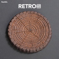 Vintage Ceramic Coaster, Rustic Stoneware Texture, Cup Coaster, Teapot Coaster, Coffee Mug Coaster