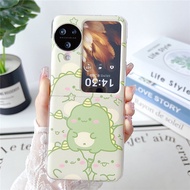 เคส OPPO Find N3 Flip สำหรับ OPPO Find N3 Flip (CPH2519)【ตัวเลขเชือกมือเคสแข็งการ์ตูนไดโนเสาร์ซีรีส์พับฝาเคสโทรศัพท์】