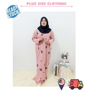 Long Dresses Jubah Abaya Oversize Plus size XXXXL 4XL with Flower Design