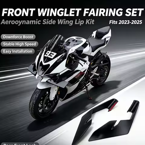 For Kawasaki ZX6R ZX-636 2023-2025 New Motorcycle Fixed Wing Downforce Front Spoiler Winglet Aerodyn