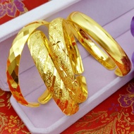 Gold 999.9 Mirror Diamond Bracelet Gypsophila Open Bracelet Cross-Border E-Commerce Direct Supply