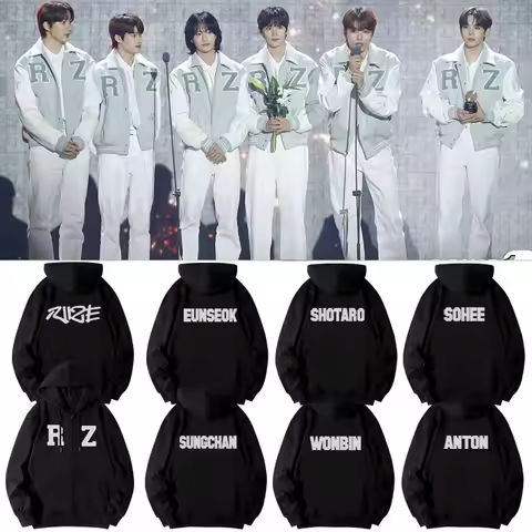 KPOP RIIZE Concert Same Oversized Women/Men Hoodie Sweatshirt SHOTARO EUNSEOK SUNGCHAN WONBIN SOHEE 