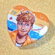 Project Hail Mary Ryland Grace Holo Heart Pin Cosplay Badge Aroace Pride Holographic Brooch For
