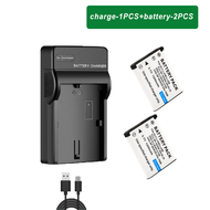 Puantes NP-45 LI-42B LI-40B EN-EL10 DLI-216 NP-80 D-LI63 FE5020 U750 D032 Universal+เครื่องชาร์จ USB