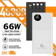 66W [SG] 100% 40000mAh powerbank original Portable four wire power bank fast charging With LED displ