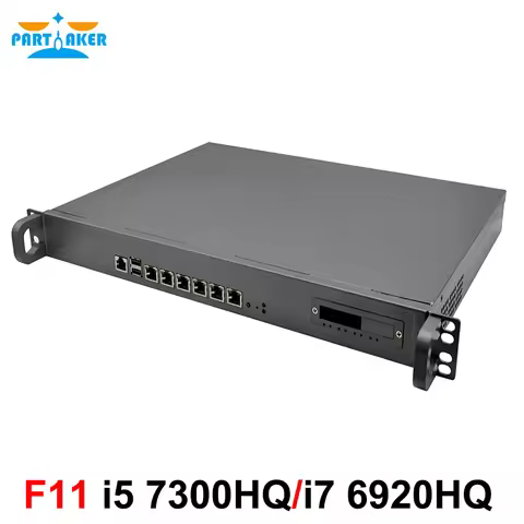 1U Firewall Intel Core i5 7300HQ i7 6920HQ Router PC 6x Intel i226 i211 LAN 4x SFP 2xDDR4 Mini PC 2x