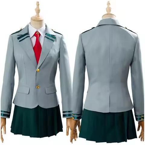 ♥2026 New Boku no My Hero Academy Ochako Uraraka Cosplay Asui Tsuyu Costume School Uniform Girl Dres