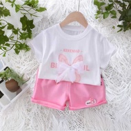 Latest girls' ribbon-style shorts and shorts set 1-5 years