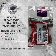 HONDA FRONT FORK SEAL SET (51490-GN5-305) FOR CLICK 150, AIRBLADE 150 ,BEAT Fi, CLICK 150, ETC.