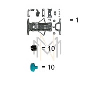 Tamiya 95239 CARBON REINFORCED SFM CHASSIS PACKAGE 2