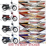 EX5 DREAM 110 BODY COVER STICKER STRIPE COVER SET EX5 KAMBING (1) RED PURPLE GREEN BLUE HONDA DREAM1