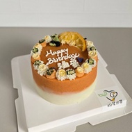 4吋寵物蛋糕 生日蛋糕 小清新漸層姓名款 可自取